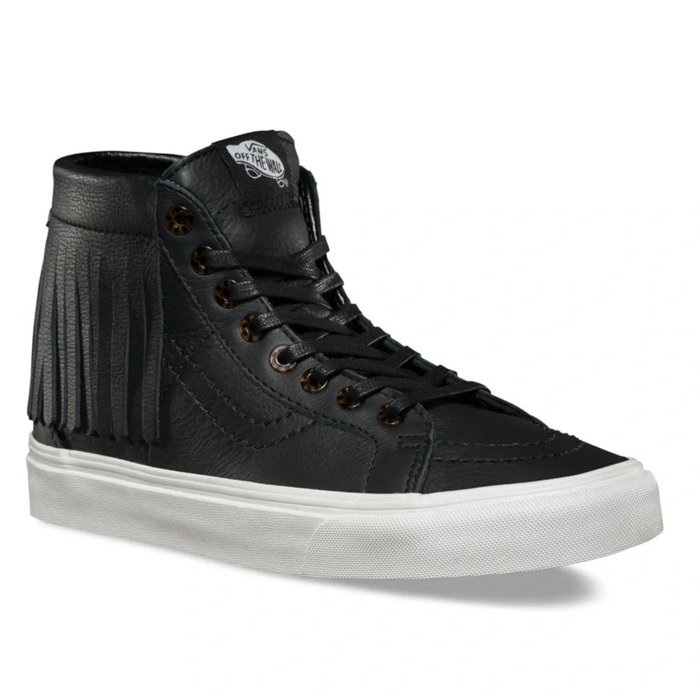 Vans leather sk8 hi moc tennis shoes